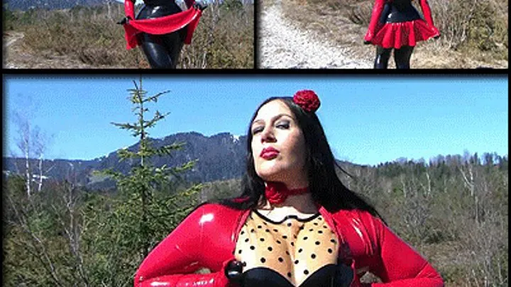 Sweet Red Latex Rose - Dirty Outdoor Blowjob & Handjob with Latex Gloves - Cum in my Mouth // SHORT VERSION (HDV 1280 x 720)