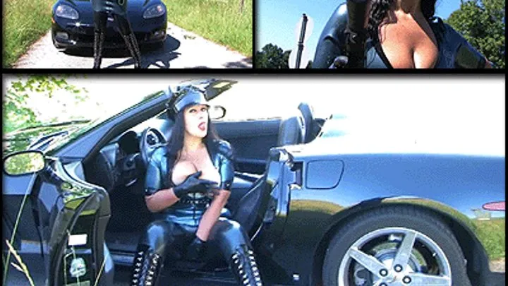 The Sexy Corvette Police - Outdoor Blowjob & Handjob with Latex Gloves - Fuck my Mouth - Cum on my Tits // SHORT VERSION(HDV 1280 x 720)