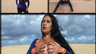 Blowjob Officer in the Dune - Public Latex Blowjob & Handjob - Cum in my Mouth // SHORT VERSION (DVD Qualtiy - x 576)