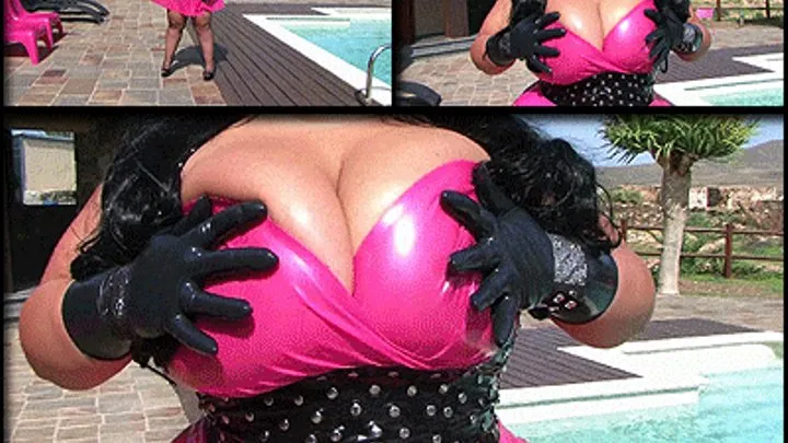 Your Pink & Busty Latex Dream - Blowjob & Handjob with Latex Gloves - Cum on my Tits