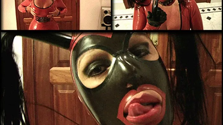 Hot Mask BITCH Public Blowjob & Handjob with Latex Gloves Cum on my Mask Face // LONG VERSION (HDV 1280 x 720)