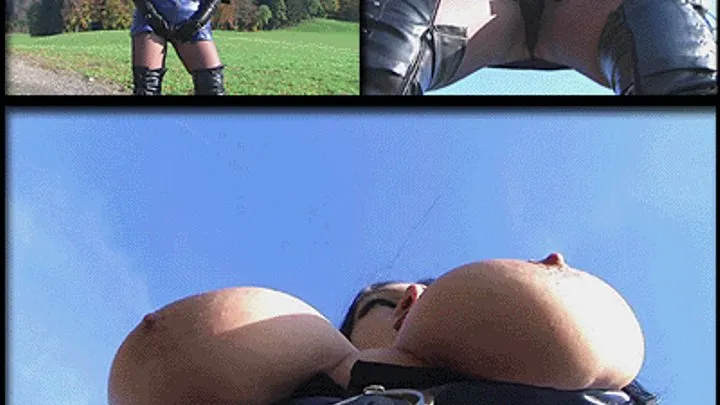 Black Long Gloves - Outdoor Blowjob & Handjob - Fuck my Tits - Cum on my Tits (DVD Qualtiy - x 576)