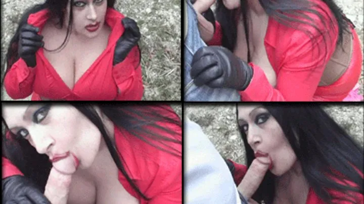 Blowjob with black gloves - cum in her mouth ( - 720 x 576)