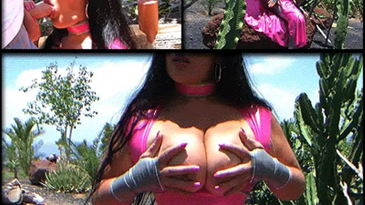 Nasty Latex Glamour Princess - Blowjob & Handjob in the Garden - Cum on my Big natural Tits // SHORT VERSION (DVD Qualtiy - x 576)