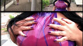 Transparent Latex & Big Tits Dirty Blowjob & Handjob with Long Purple Nails Cum in my Mouth // LONG VERSION (HDV 1280 x 720)