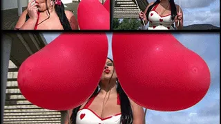 Queen of Latex Hearts Sweet Blowjog & Handjob with Red Nails Cum on my Tits // SHORT VERSION (DVD Qualtiy - x 576)