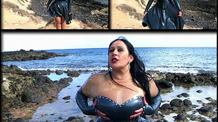 Mystic Latex Lady Public Blowjob & Handjob on the Beach Cum on my Latex Shirt & Gloves // LONG VERSION (HDV 1280 x 720)