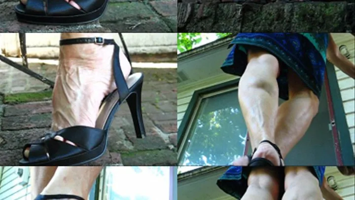 A giantess on the back porch