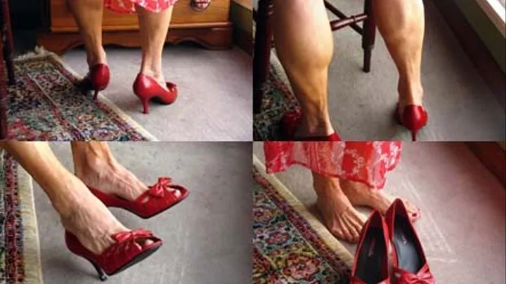 Red heels on, red heels off