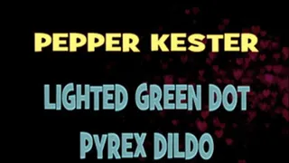 Pepper Kester Green Dot Lighted Dildo! - HD AVI