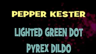 Pepper Kester Green Dot Lighted Dildo! - HD MP4