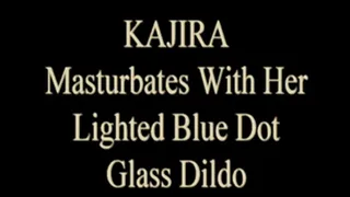 Kajira Lighted Blue Dot Glass Dildo!