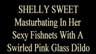 Shelly Sweet With Her Pink Glass Dildo