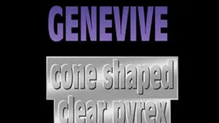 Genevive Bangs Clear Cone Pyrex Dildo! - (480 X 270 in size)