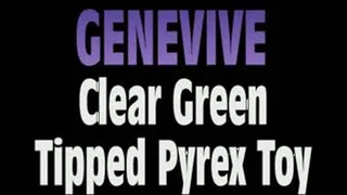 Genevive Jams Clear Green Tipped Pyrex Dildo! - (1280 X 720 in size)