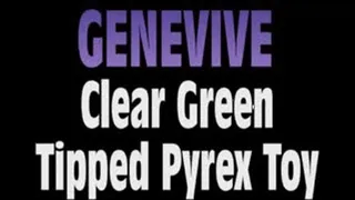 Genevive Jams Clear Green Tipped Pyrex Dildo! - (720 X 480 in size)