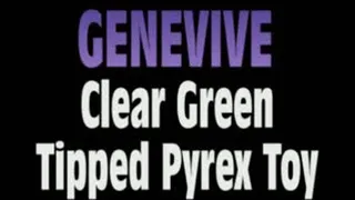 Genevive Jams Clear Green Tipped Pyrex Dildo! - (320 X 240 in size)