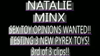 Natalie Minx Solid Blue Pyrex Toy! - MPG4 VERSION ( in size)