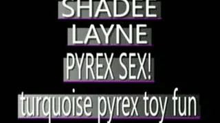 Shadee Layne Has Turquoise Pyrex Fun! - (368 X 208 SIZED)