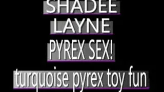 Shadee Layne Has Turquoise Pyrex Fun! - (480 X 320 SIZED)