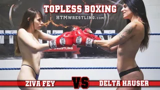 Delta vs Ziva Topless Boxing