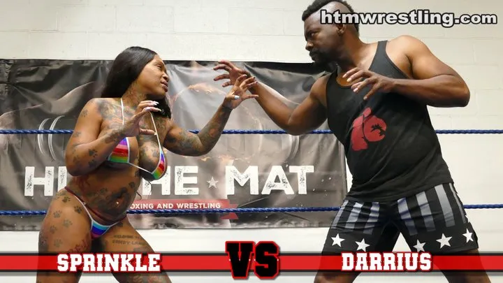 Sprinkle vs Darrius Mixed Wrestling