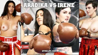 Aradika vs Irene Silver Foxy Boxing Topless Boxing Women