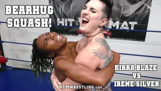 Bearhug Squash! Kirra Blaze Bear Hugged and Crushed by Irene Silver