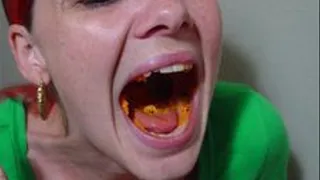 cheetos in my teeth