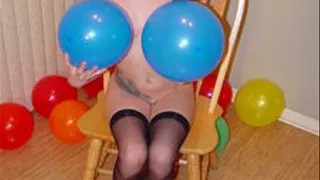 Balloon poping in the buff