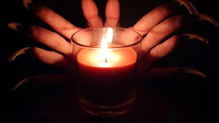 ASMR.LongNails&Candle in Dark( )