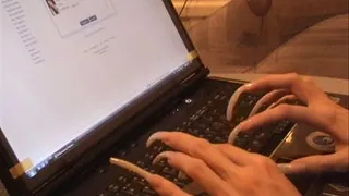 Weekdays With Longest nails and Laptop