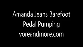 Amanda Jeans Barefoot Pedal Pumping