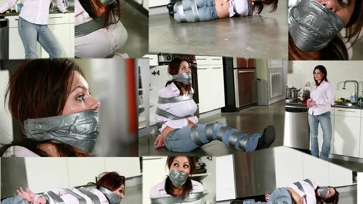 Defiant Feisty Melissa Lynn Massively taped up, Gagged & Fighting it!