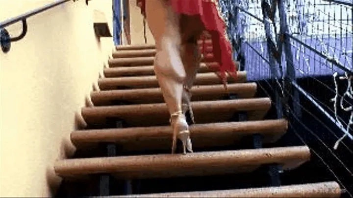 Brenda Red spanish Style Dress High Heels Stairs - Hi Res