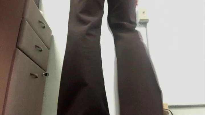 Sexy Pullup Black Pants Muscle Worship Barefeet