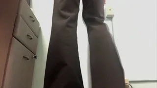 Sexy Pullup Black Pants Muscle Worship Barefeet