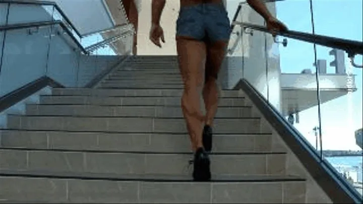 Dana Jean Shorts and Stairs On The Pier Hi Res - muscle control