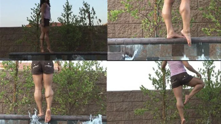 Poolside Muscular Calves Flexing-Cuban and Italian