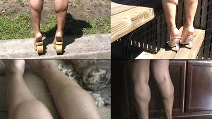 Muscular Calves of An Office Assistance