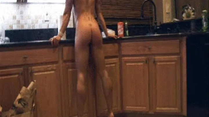 Muscle Tease Naked Kitchen Muscular Calves 2