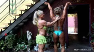 Queen Bee and Princess Kimm Muscle Worship Muscular Calves Hi Res