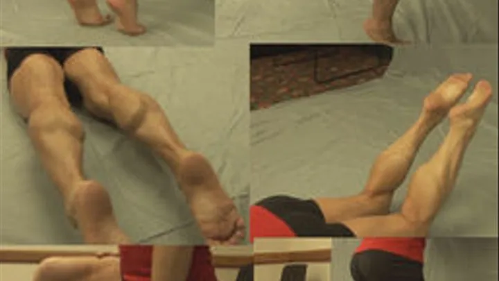 Olympic Lifter Muscular Calves Bare Feet