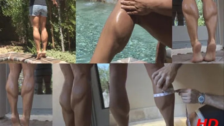 Muscle Tease Wet Muscular Calves