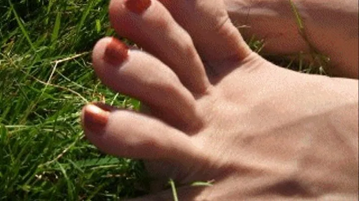 Toes Pulling Up Grass