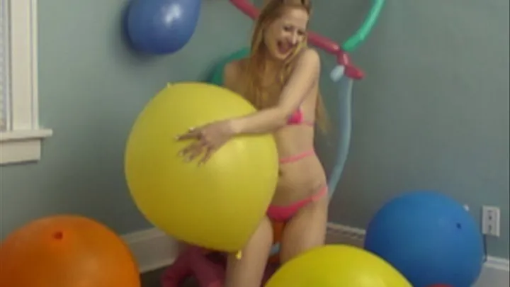 Balloons in bikini