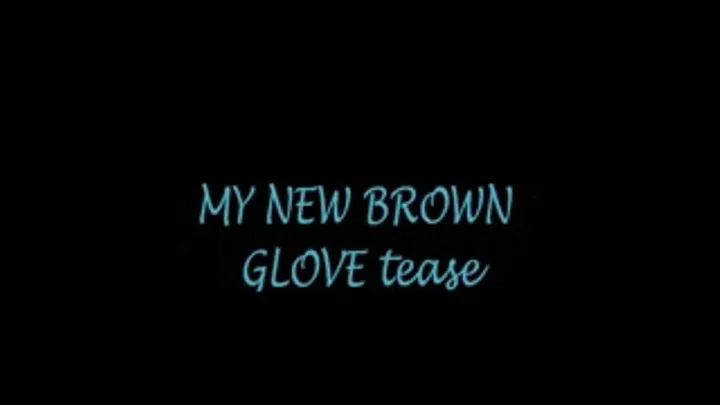 MY NEW BROWN LEATHER GLOVE TEASEpt1
