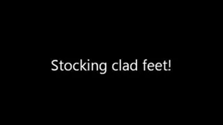 Stocking clad feet