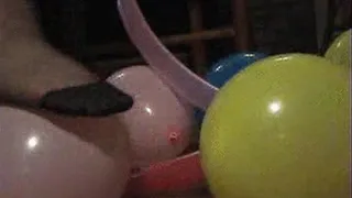 WATCH AS I POP BALLOONS WHILE WEARING MY SEXY BLACK RHT'S-DU