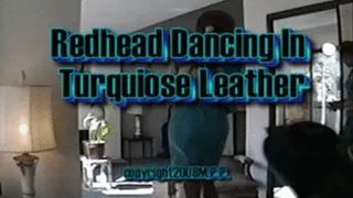Redhead Dancing In Turquoise